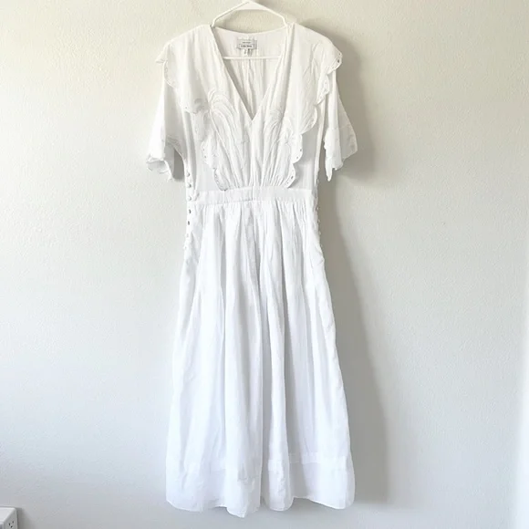 & Other Stories | Dresses | Other Stories Palm Embroidered Scallop Dress |  Poshmark
